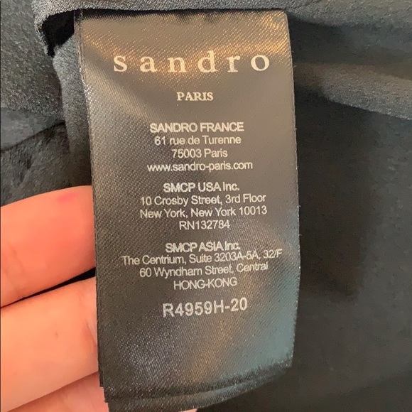 Sandro “Poetry” black lace mini dress 1 (US S) - Picture 8 of 10